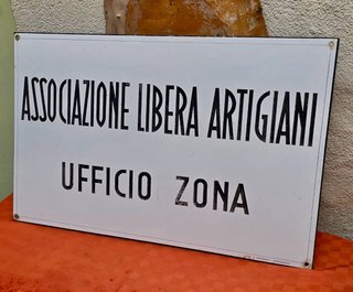 Insegna Smaltata Vintage Associazione Artigiani
