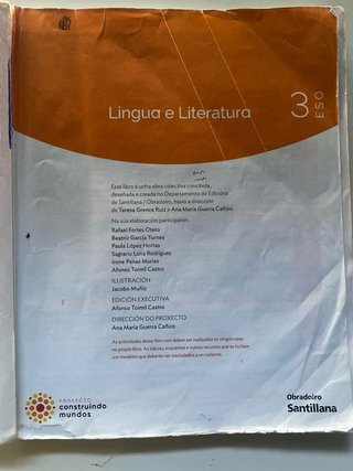 LINGUA E LITERATURA 3 ESO CONSTRUINDO MUNDOS