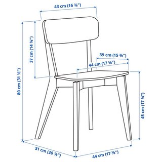 Juego de 2 sillas de madera