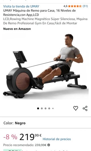 Máquina de Remo sin estrenar