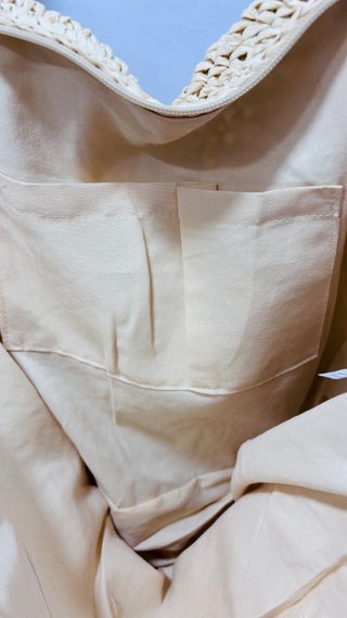 Bolso de rafia de verano con flamenco