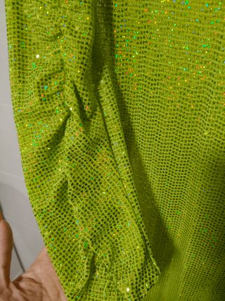Vestido largo lentejuelas verde