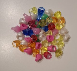 10 Anelli di Plastica Colorati