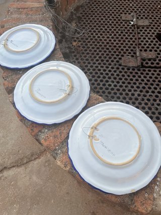 Lote 3 Piatti Ceramica Talavera de la Reina 25 cm