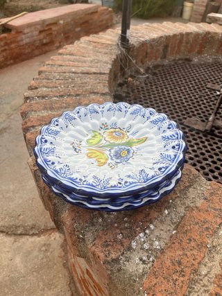 Lote 3 Piatti Ceramica Talavera de la Reina 25 cm