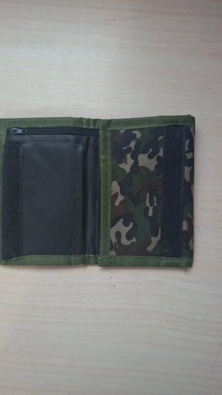 Cartera Camuflaje Militar con Cremallera