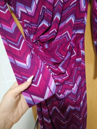 Vestido estampado zig-zag