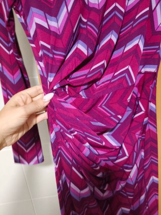 Vestido estampado zig-zag