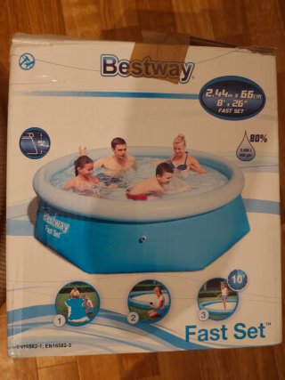 Piscina Bestway Fast Set 2,44m + Accesorios