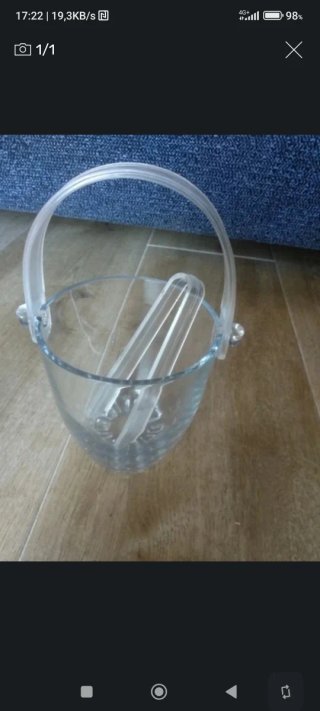 Cubiteras de cristal con pinzas