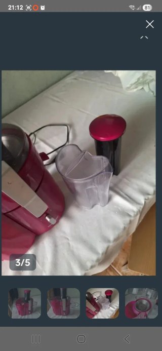 Licuadora rosa casi nueva