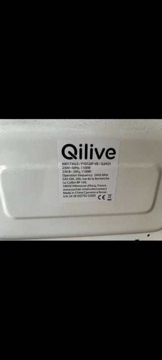 Microondas Qilive 20L 6.423
