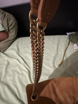 Bolso YSL Piel Marrón Dorado