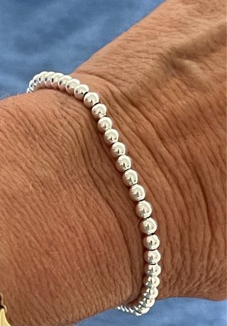 Pulsera Plata 925 Bolitas 20 cm