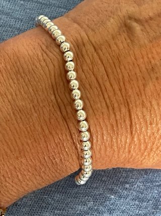Pulsera Plata 925 Bolitas 20 cm