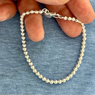Pulsera Plata 925 Bolitas 20 cm