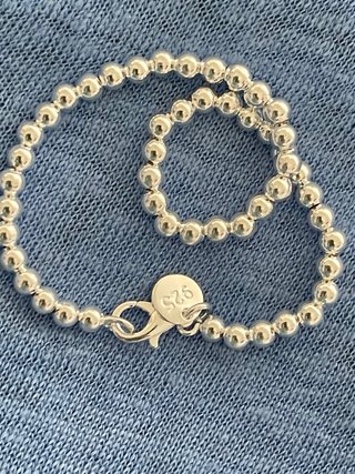 Pulsera Plata 925 Bolitas 20 cm