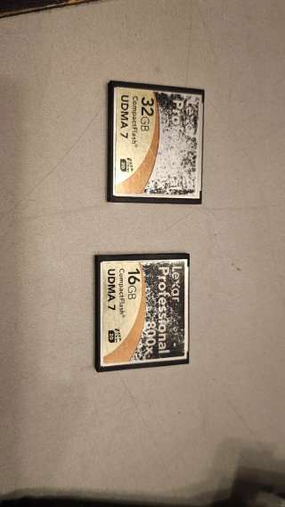 2 Tarjetas CF Lexar 32GB y 16GB UDMA 7