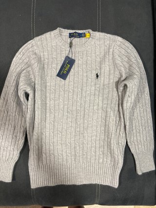 Jersey estilo Polo Ralph Lauren Gris Trenzado