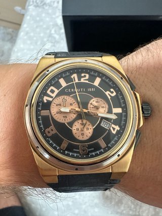 Reloj Cerruti 1881 Hombre Negro/Dorado