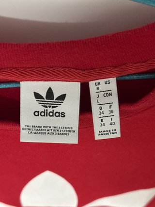 Camiseta Adidas Roja Talla S Mujer