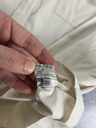 Sobrecamisa Lacoste crema con cremallera 100% algo