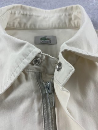 Sobrecamisa Lacoste crema con cremallera 100% algo
