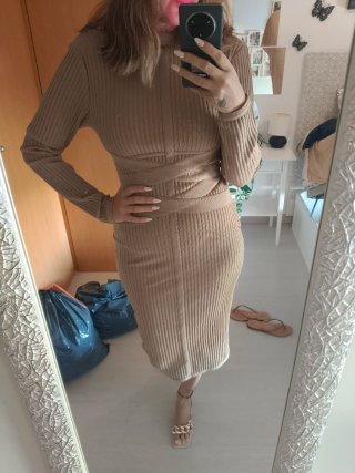Vestido Bandage Beige