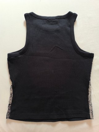 Top Even&Odd Negro y Plateado