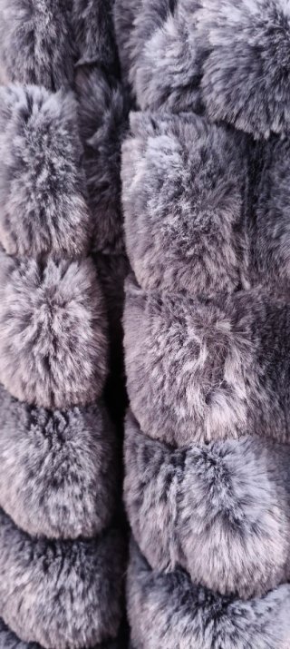 Chaqueta de pelo suave azul claro