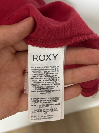 Camiseta Roxy Roja Talla S Mujer