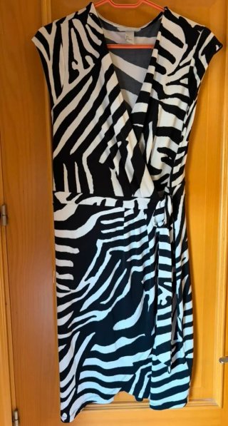 Vestido estampado cebra