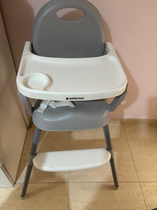 Trona Kikka Boo gris y blanca