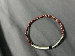 Pulsera Viceroy trenzada roja y plateada