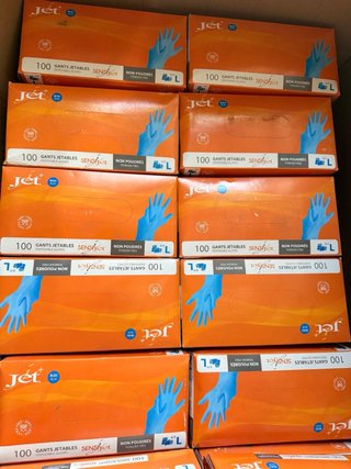 10 Cajas Guantes Jet Talla L