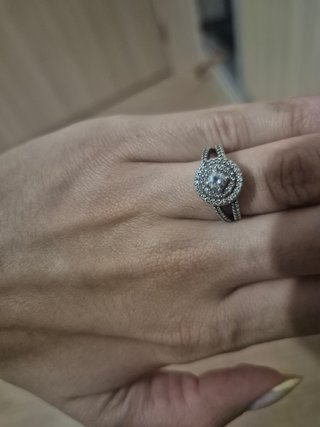 Anillo Pandora Plata Doble Halo