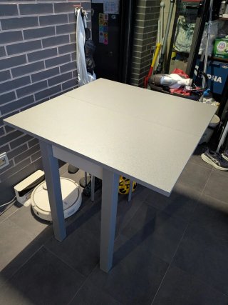 Mesa plegable cocina/terraza con cajón