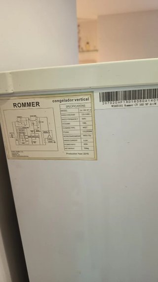 Congelador Rommer CV 160 NF A+