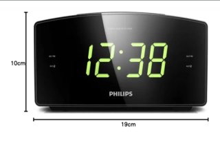 Radio Reloj Despertador Philips AJ3400 Negro