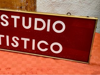 Insegna Vintage "Studio Dentistico" 100x20 ottone