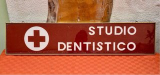 Insegna Vintage "Studio Dentistico" 100x20 ottone
