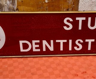 Insegna Vintage "Studio Dentistico" 100x20 ottone
