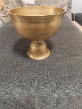 Cuenco Vintage Bronce con Pie