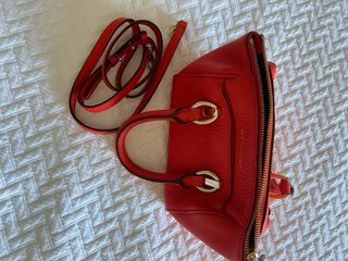 Bolso Satchel Piel DVF Rojo