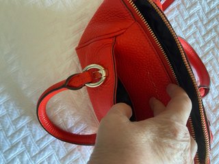 Bolso Satchel Piel DVF Rojo