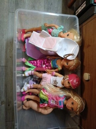Lote de 4 muñecas accesorios