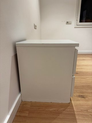 Mesita de noche MALM IKEA Blanca