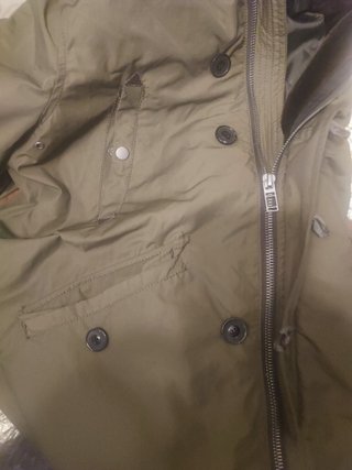 Chaqueta Zara Man Verde con Capucha Forrada