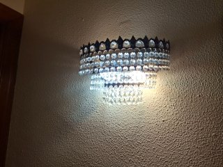 Apliques de pared cristal y metal