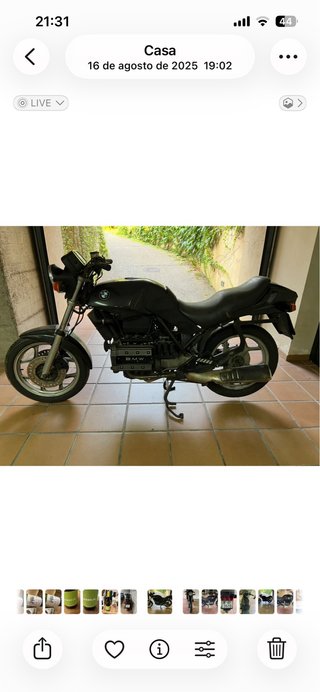 BMW K75 con documentación, avería motor